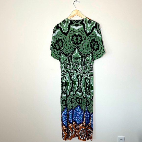 Anthropologie Bl-nk The Tatiana Kaftan Maxi Dress boho wedding guest vacation - Picture 7 of 16
